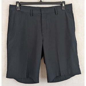 Nike men sz 34 Standard dri fit Golf Shorts black lightweight stretchy 2183